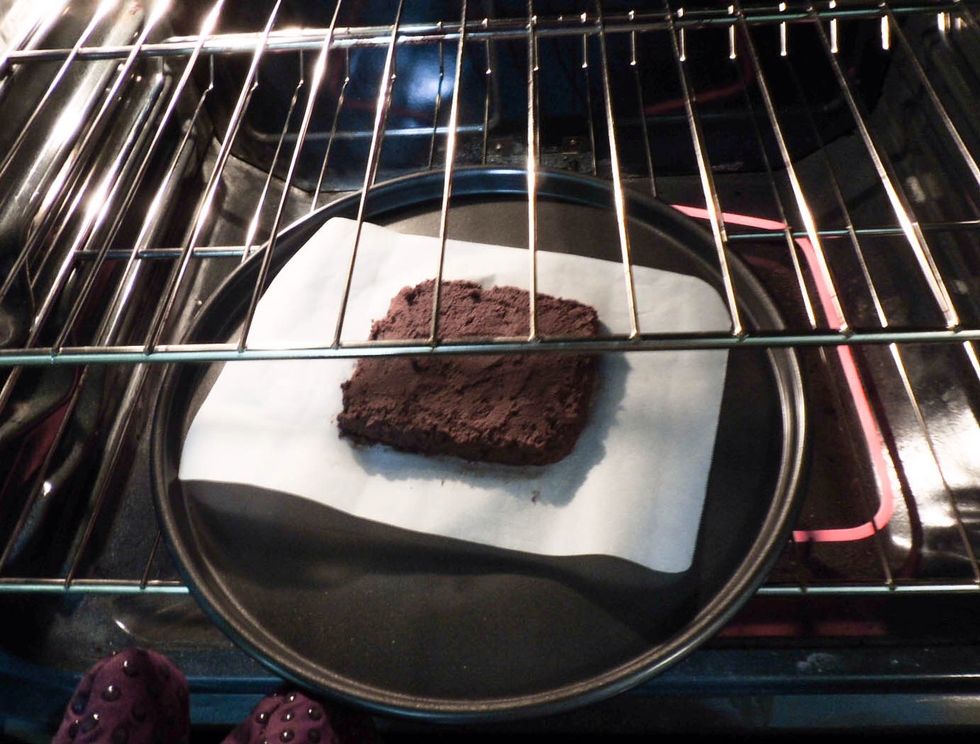 Placing into the heated oven