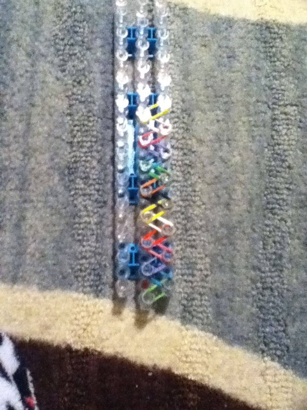 Placing the bands The reason this is a cool one is I doubled each band.