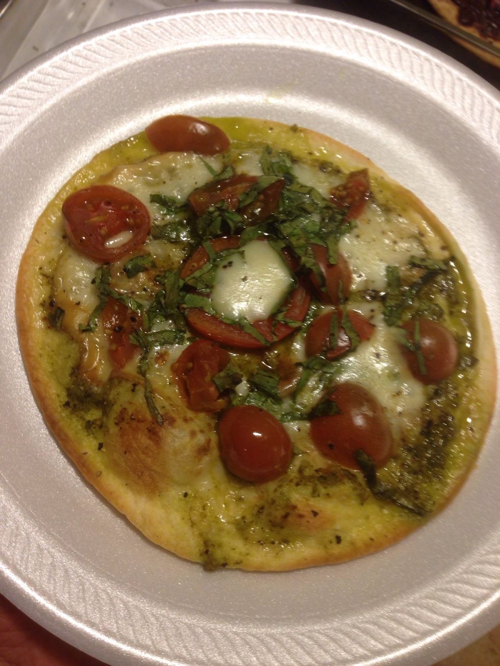 Plain Caprese with olive oil.