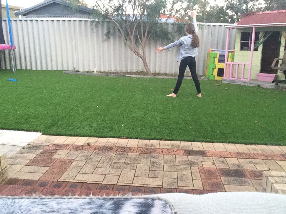 Plant your feet into the ground, non preferred leg first, and stand up.