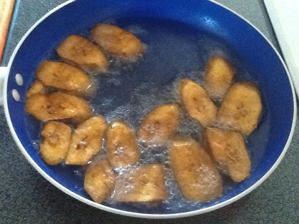 Plantain chips fried in coconut oil.
