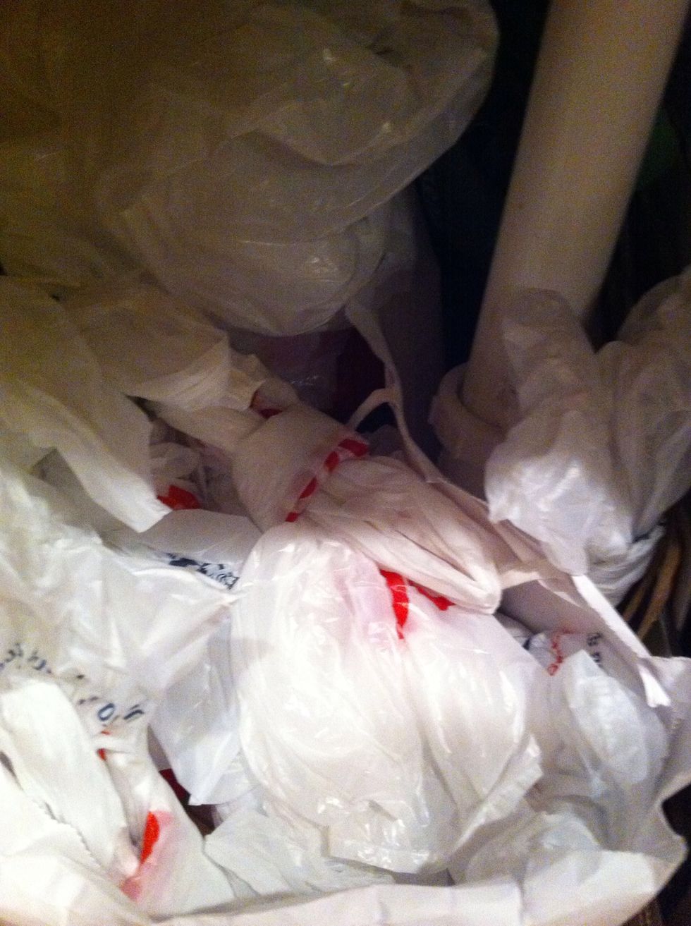 Plastic bags. Again, for obvious reasons. Can you imagine not having something to just absentmindedly throw stuff into?