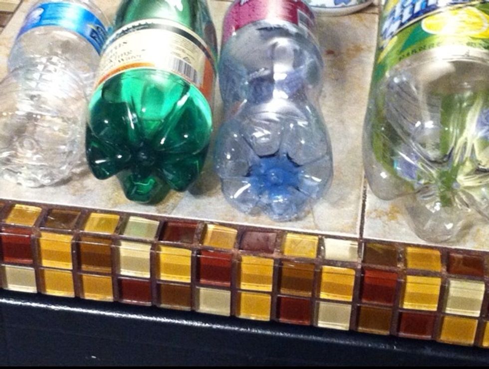 Plastic bottles with different shaped bottoms!