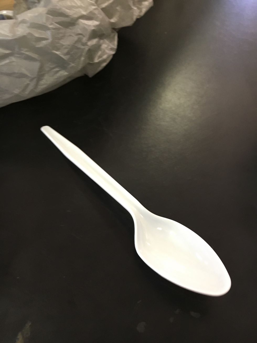 Plastic spoon x3. (If the bird stands on these, the food drops)