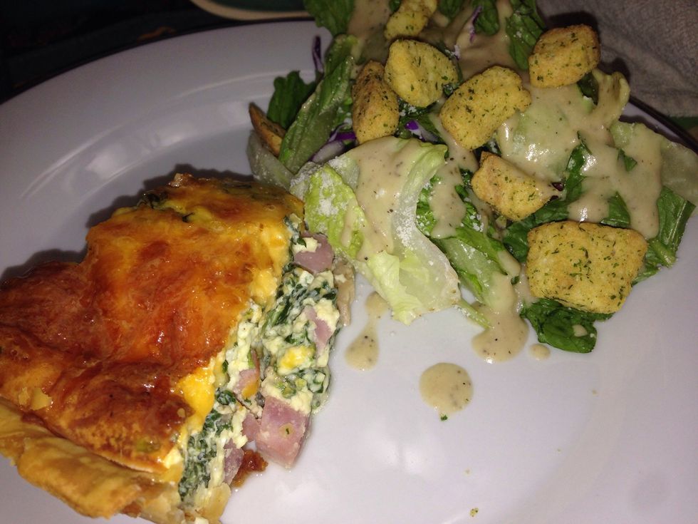 Plate it up and enjoy! And if you are a wine drinker I would suggest a dry white wine to complement this dish. It would cut through the richness nicely!