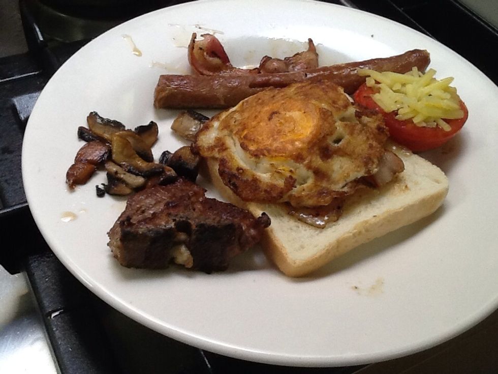 Plate up on a peace of toast yumm