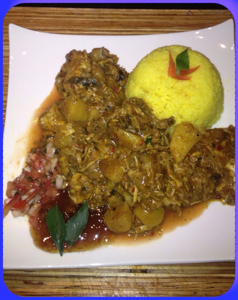 Plate up with some rice