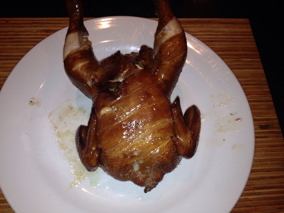 Plate up with veggies and some salad and enjoy