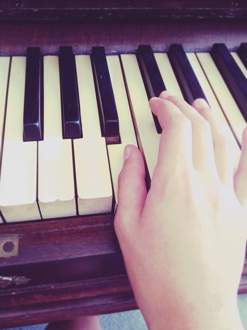 Play a B. (Below the #C)