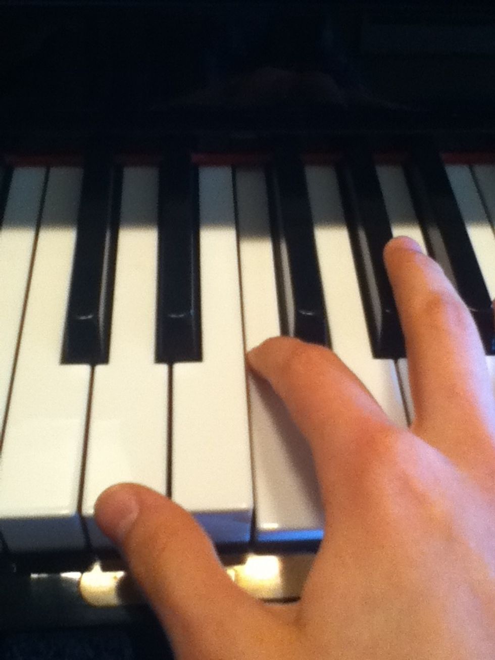 Play an F with your pointer finger.