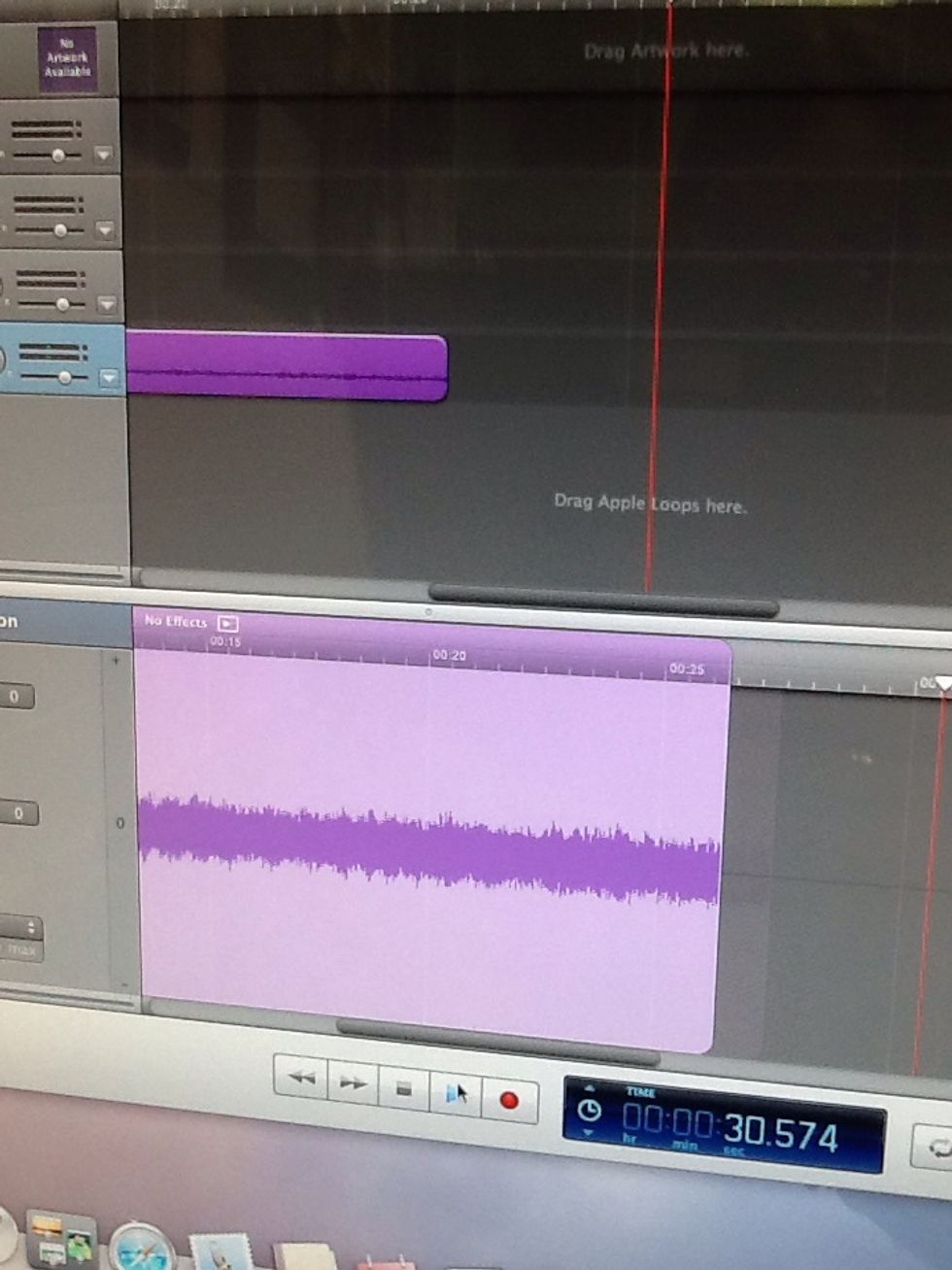 Play music from phone and sound waves will begin to appear