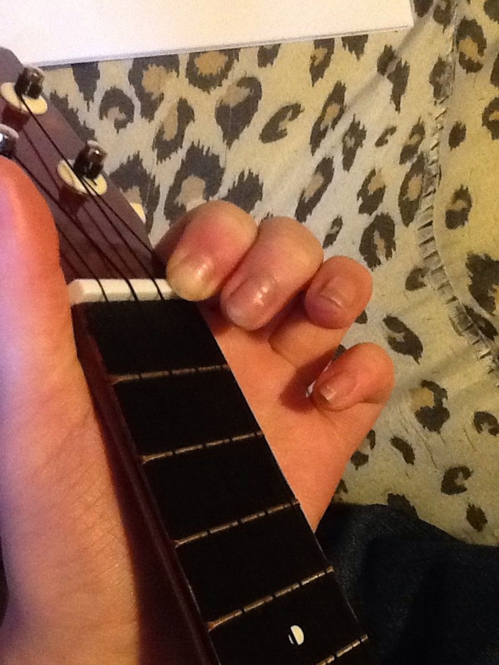 Play open A string three times