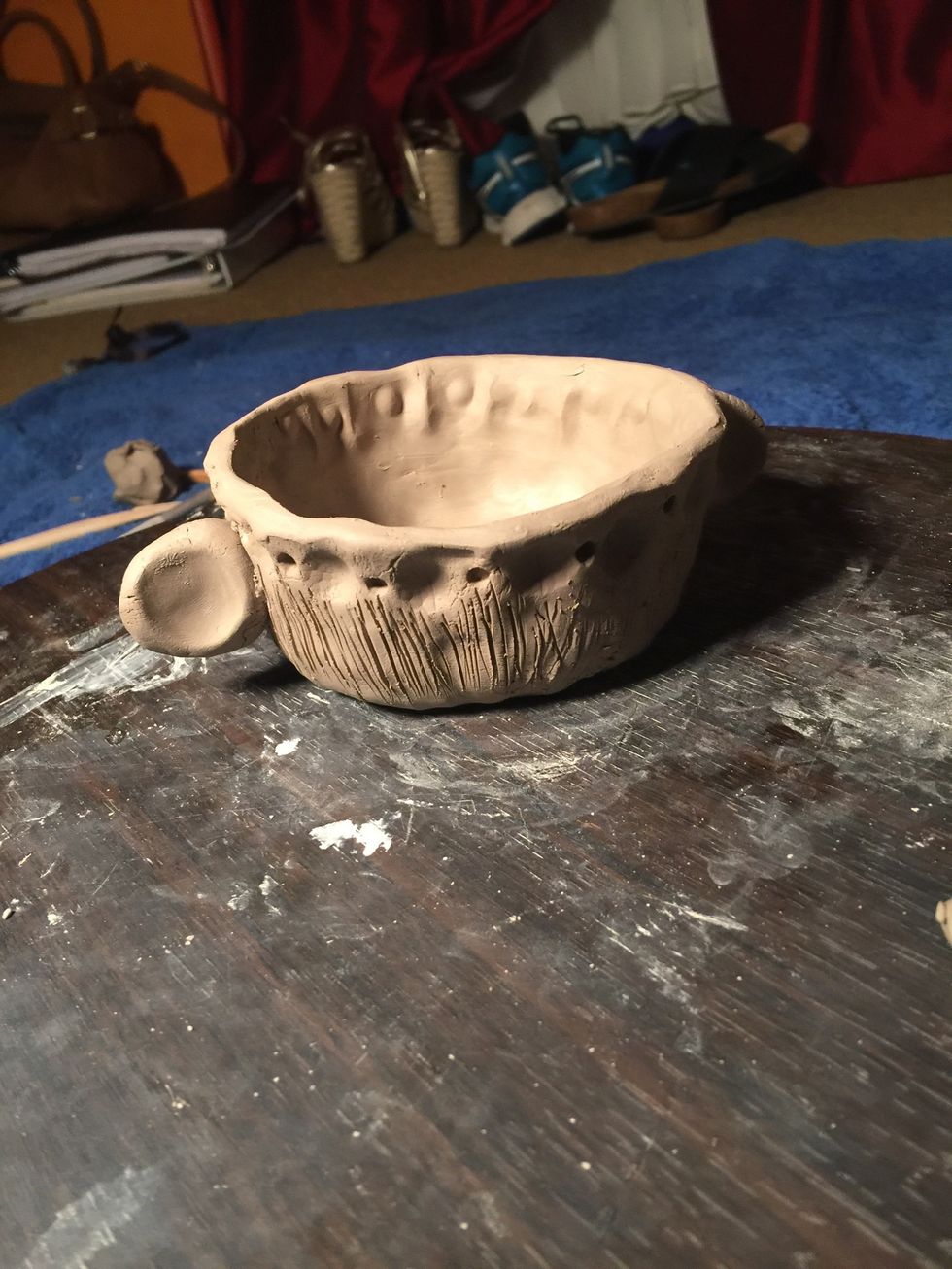 Play with your creation and add texture and little handles if you please! Enjoy the creative process.