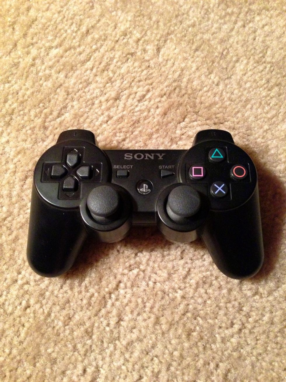 Playstation controller. For Netflix or DVDs. Most of time use 4 way directional control pad to navigate. X button : select things. O button : go to previous screen. Start button : pause movies.