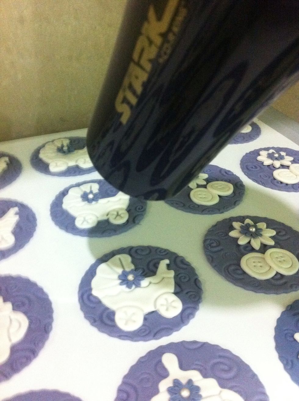 Please count 1 to 10 do not blow dry much or else your toppers will crack