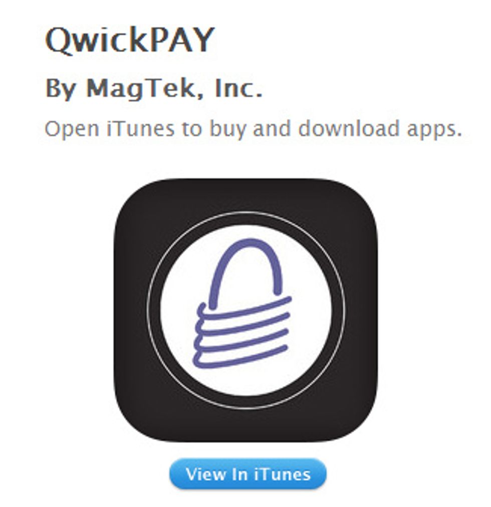Please download the MAGTEK QwickPAY app on your Apple iPad MINI from https://itunes.apple.com/us/app/qwickpay/id371172197?mt=8