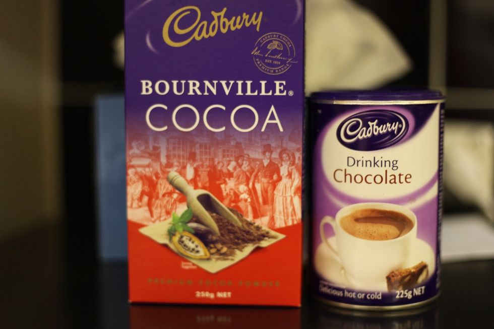 Please only use powdered cocoa NOT drinking chocolate. I will show you the big mistake I made in a moment. Remember bitter cocoa only.