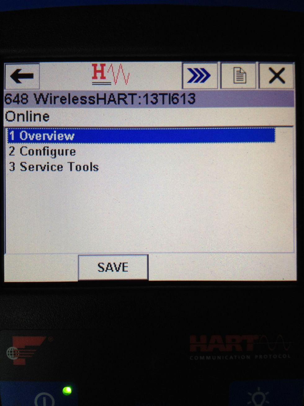 Please wait until 475 fully load the device DD. Then go to "Configure"