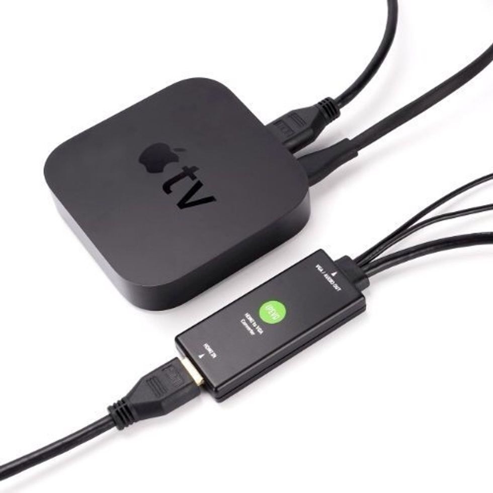 Plug converter cable into your television or computer and Apple TV