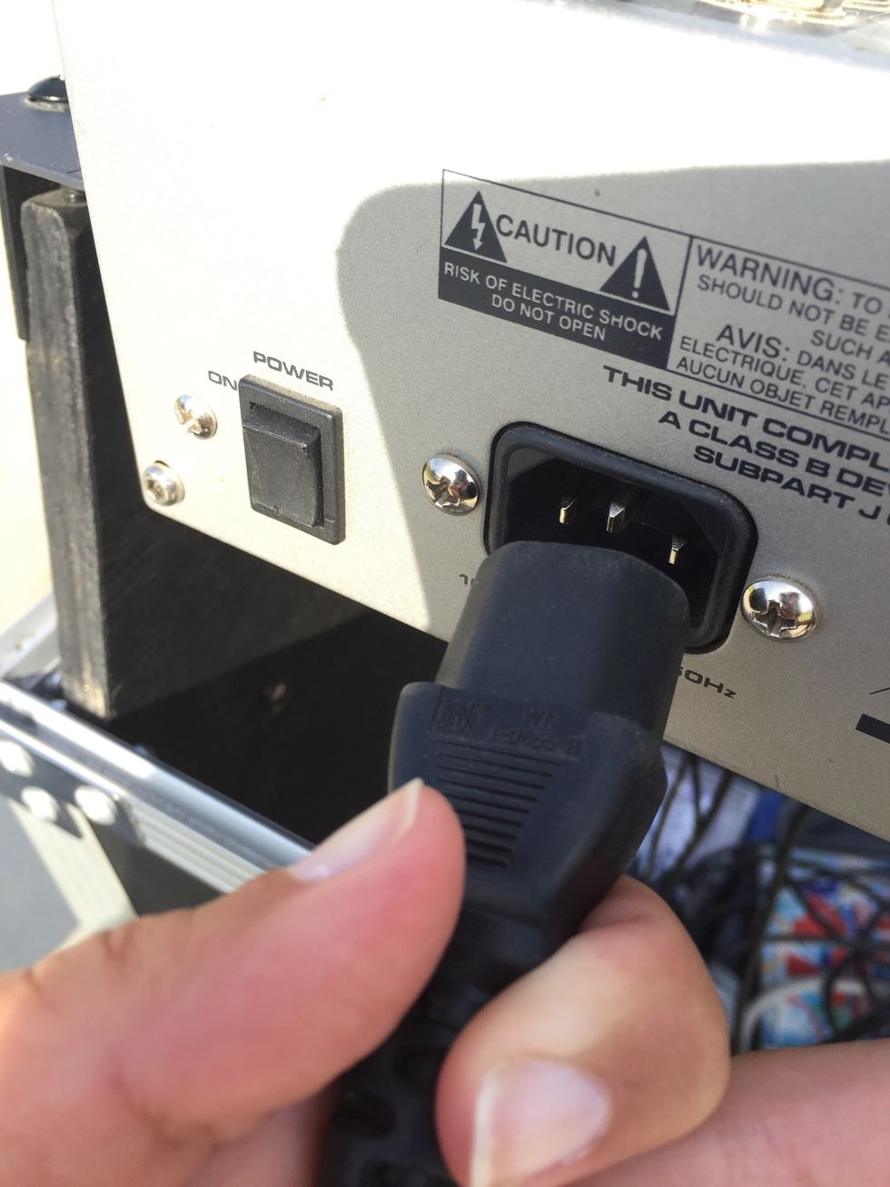 Plug in the power into the sound board.