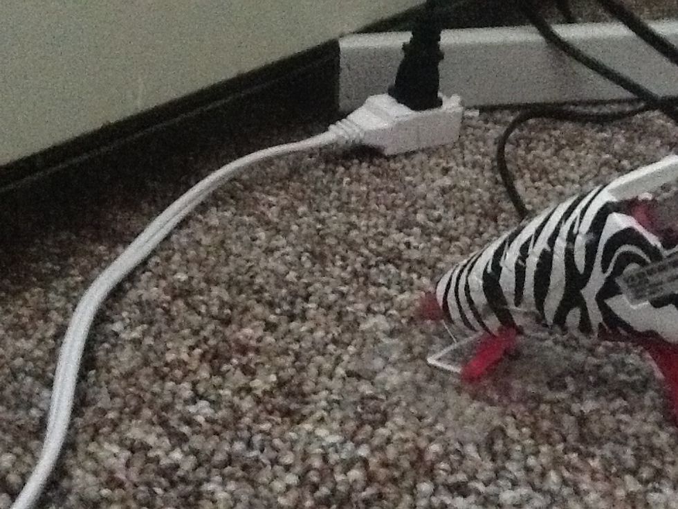 Plug in your hot glue gun