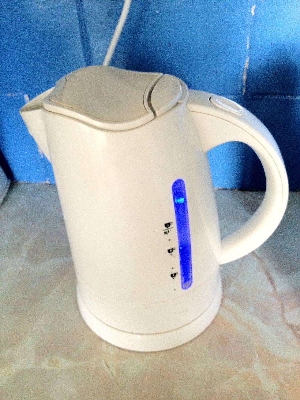 Plug your kettle in and press the switch or button on it down to start boiling the kettle full of water. Wait for it to turn its self off this is when you know its boiled correctly.