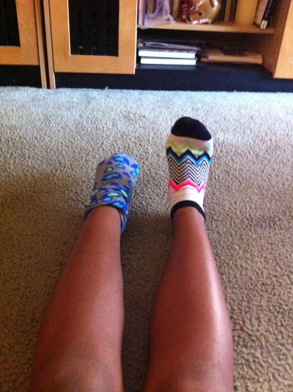 Point flex stretch: put your legs in parallel and flex and point your feet this will work your calves