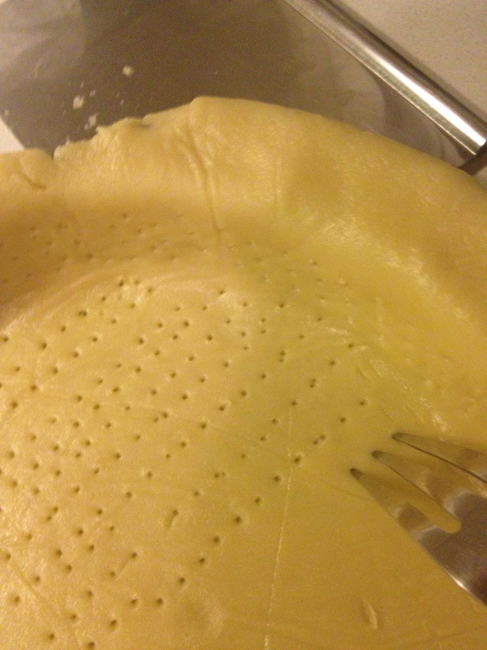 Poke holes with a fork.