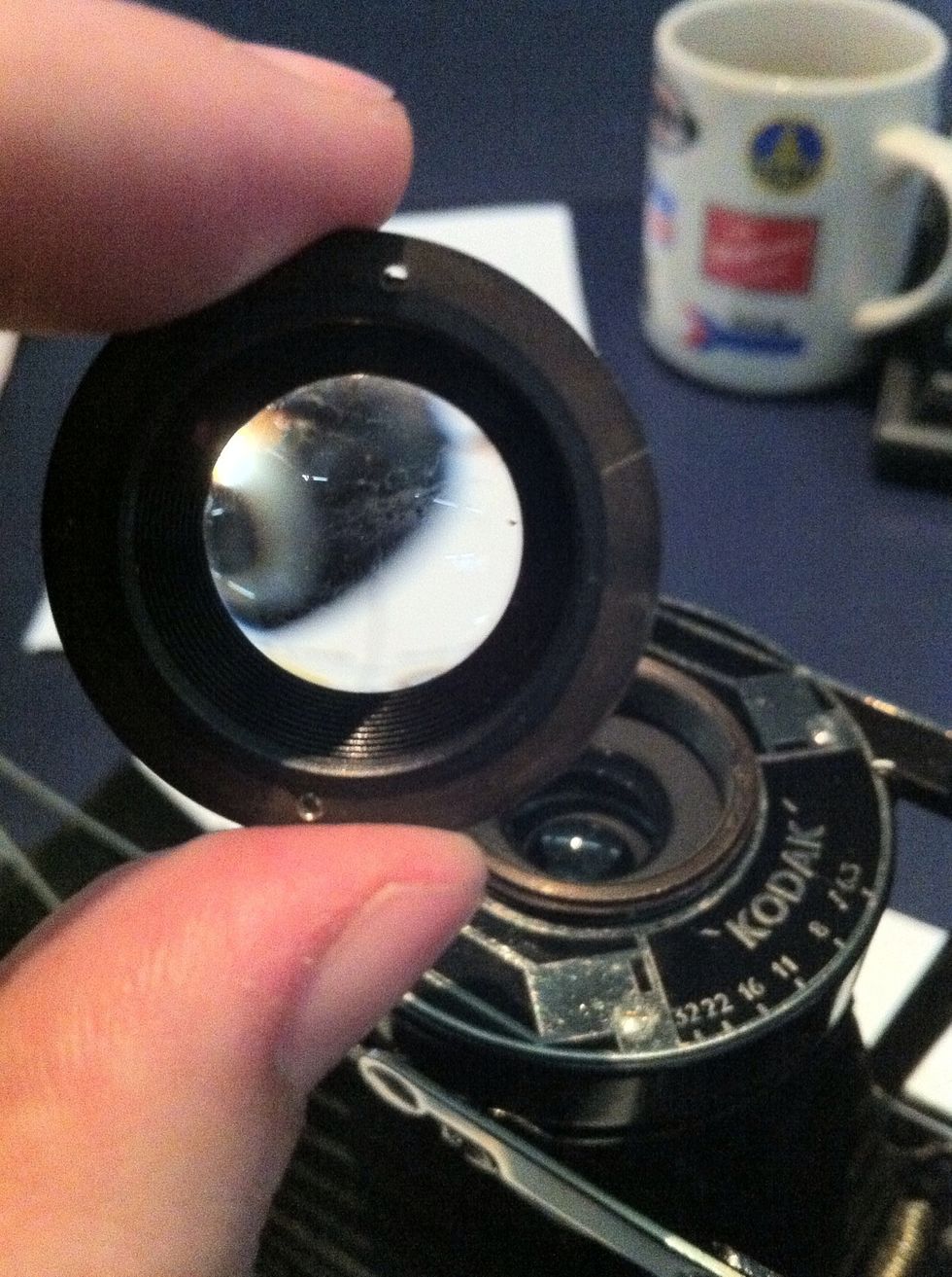 Polish both sides of the lens element