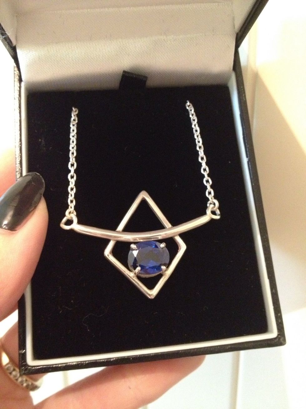 Polish, set the stone and add the chain, voila! I hope you found my first guide helpful.. Apologies it's so rushed I only had a few photos! Check out my blog for more guides. Www.aimeevie.blogspot.com