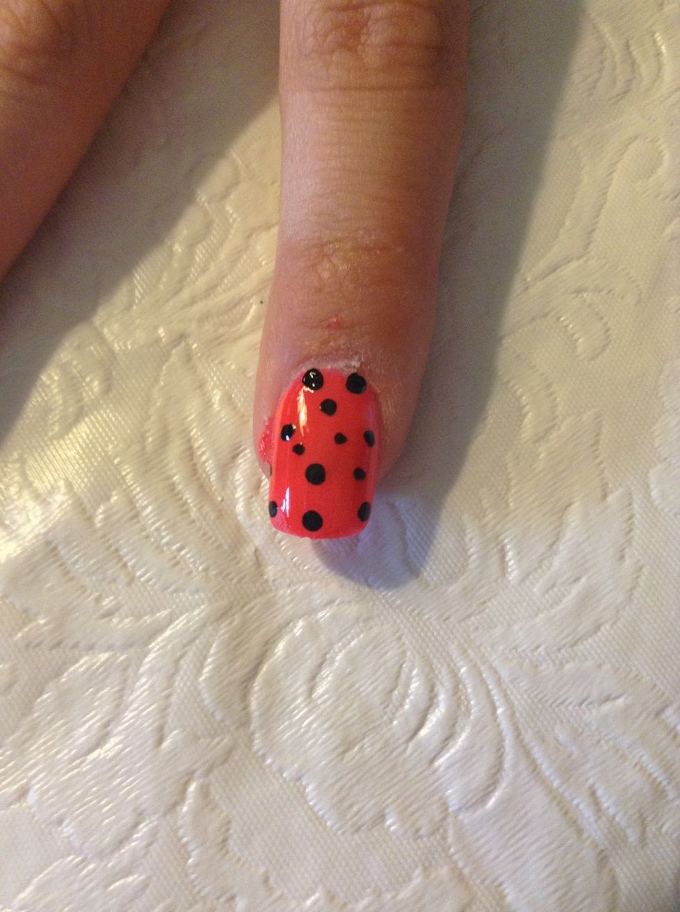 Polkadot your pointer finger.