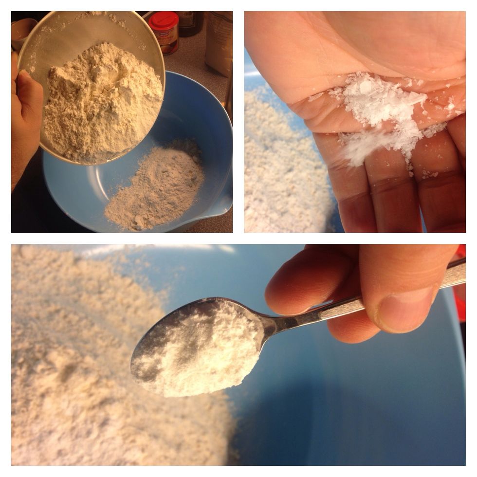 Poor all the dry parts in a bowl and mix well with a whisk!