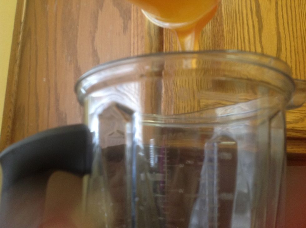 Poor in some honey. But make sure you don't add to much or it won't taste good!