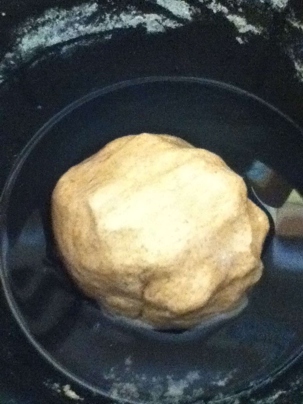 Poor warm (not hot) water over and carefully start kneading the dough.