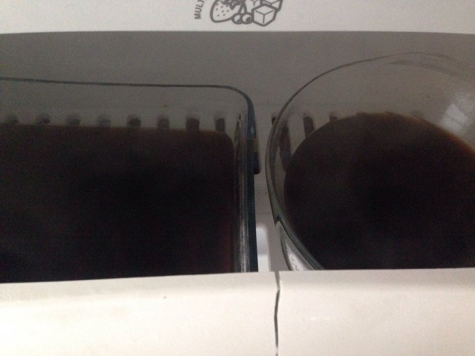 Pop bowl or bowls into the freezer for between 1 and 3 hours, depending on how quick your freezer gets the coffee looking like the next step