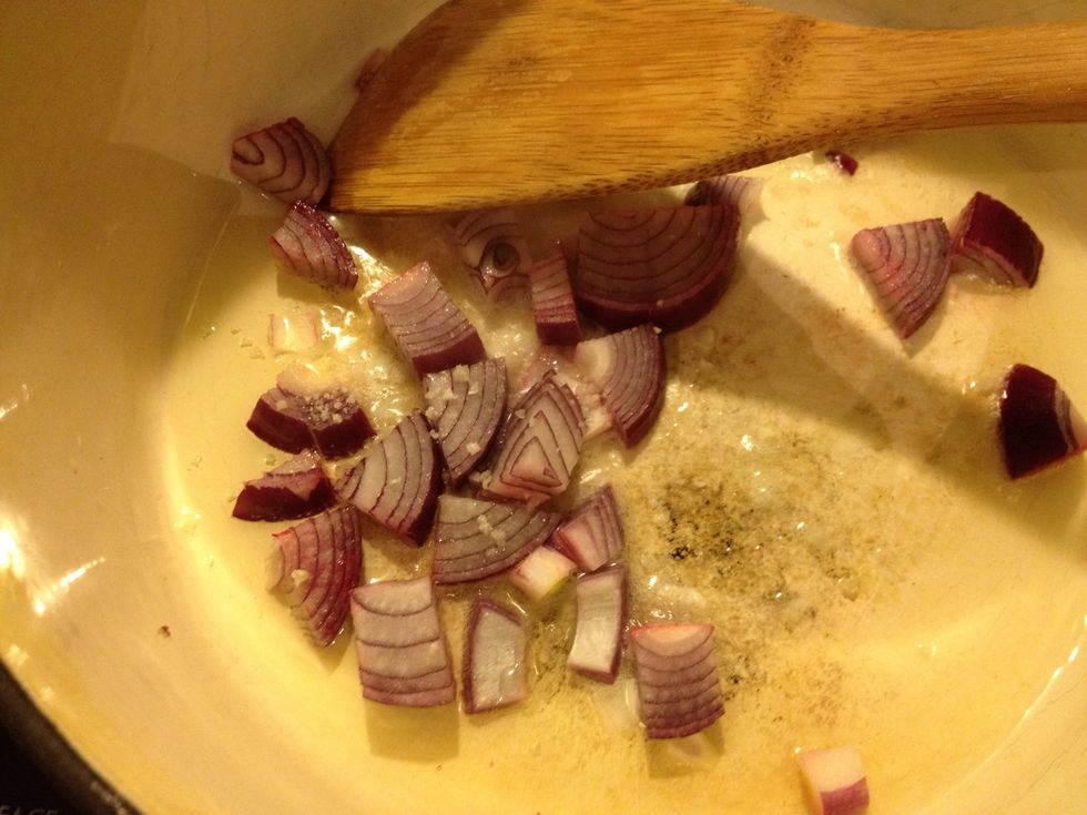 Pop in the onion with a sprinkle of sea salt