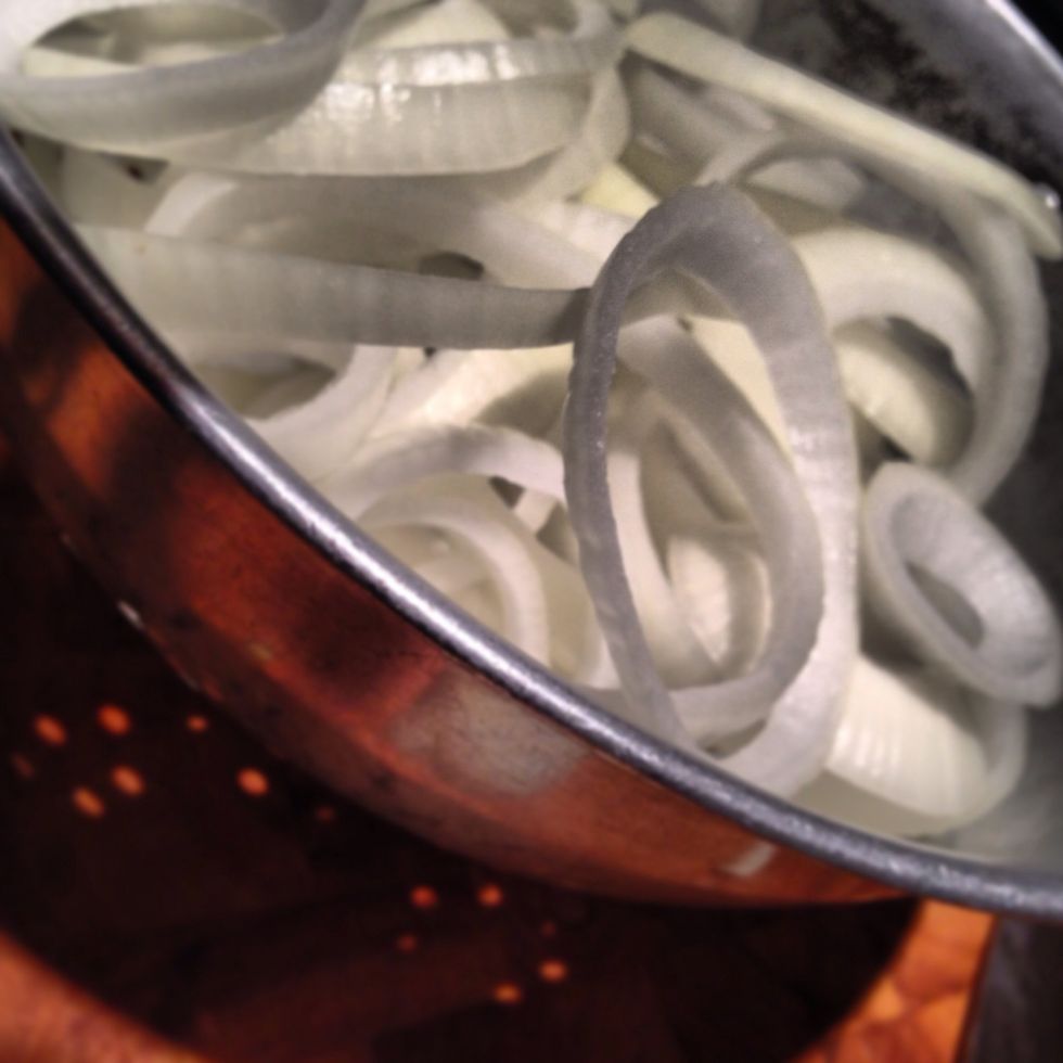 Pop into a colander and lightly salt.