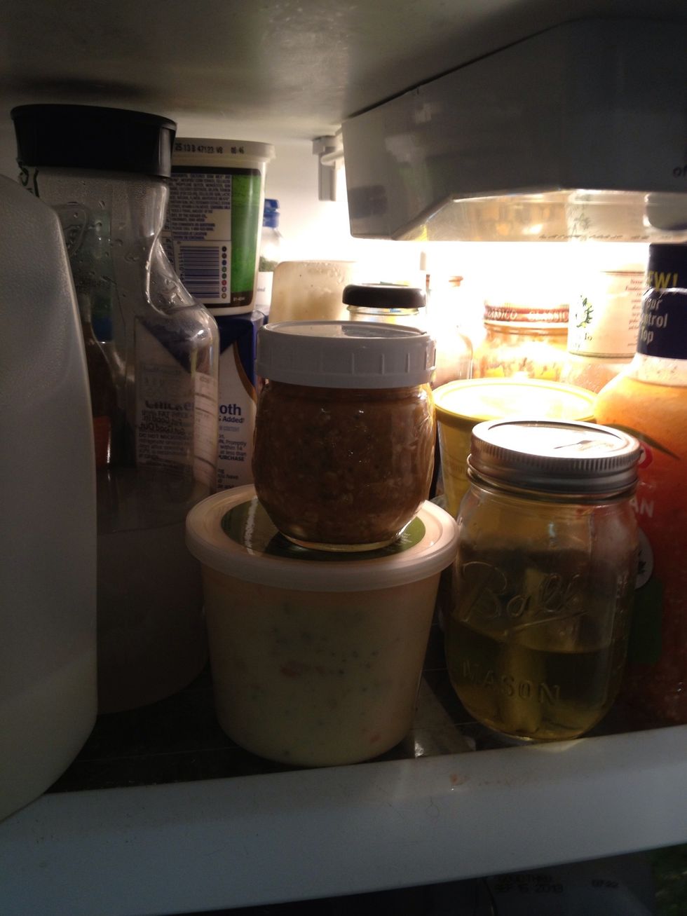 Pop it in your fridge! I've heard you can eat it in an hour or so, but I always make mine the night before to have for breakfast. Hence the "overnight" part!