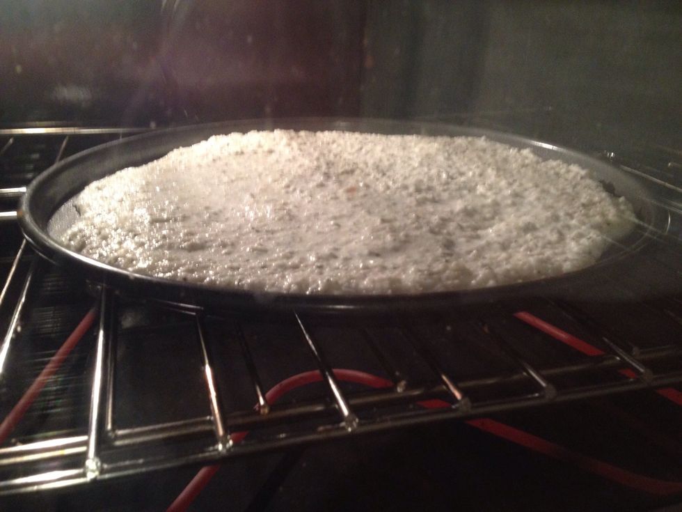 Pop it in your preheated oven and cook for 30-40 minutes or until it starts to brown slightly on the top