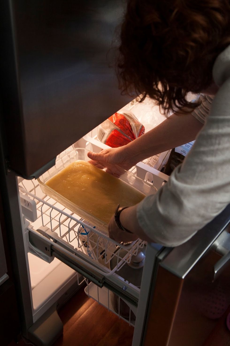 Pop it into the freezer.