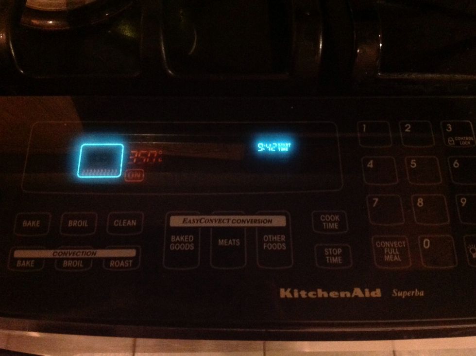 Pop it into your oven heated which should be heated up to 350F for 10-15 minutes (depending on how you like your crust)