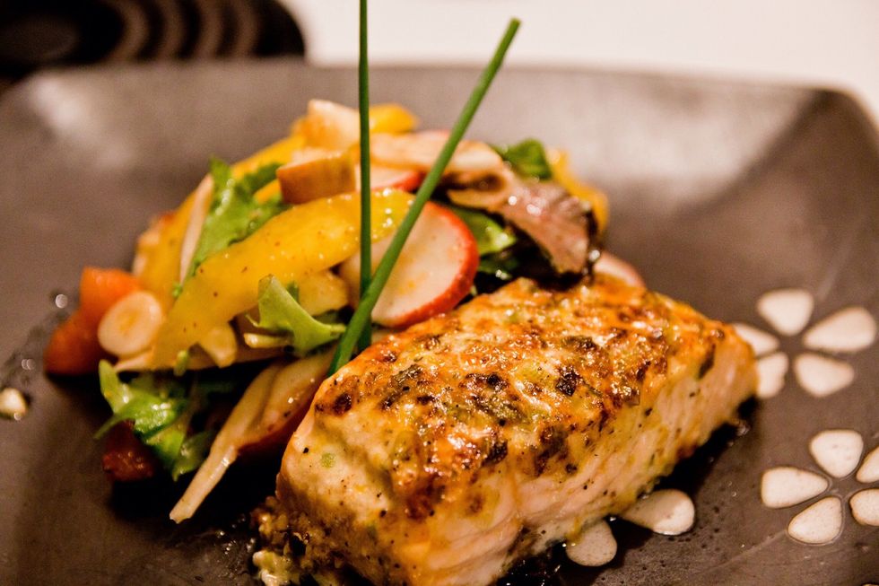 Pop it on a plate with any side your craving. We had ours with a nice fresh salad