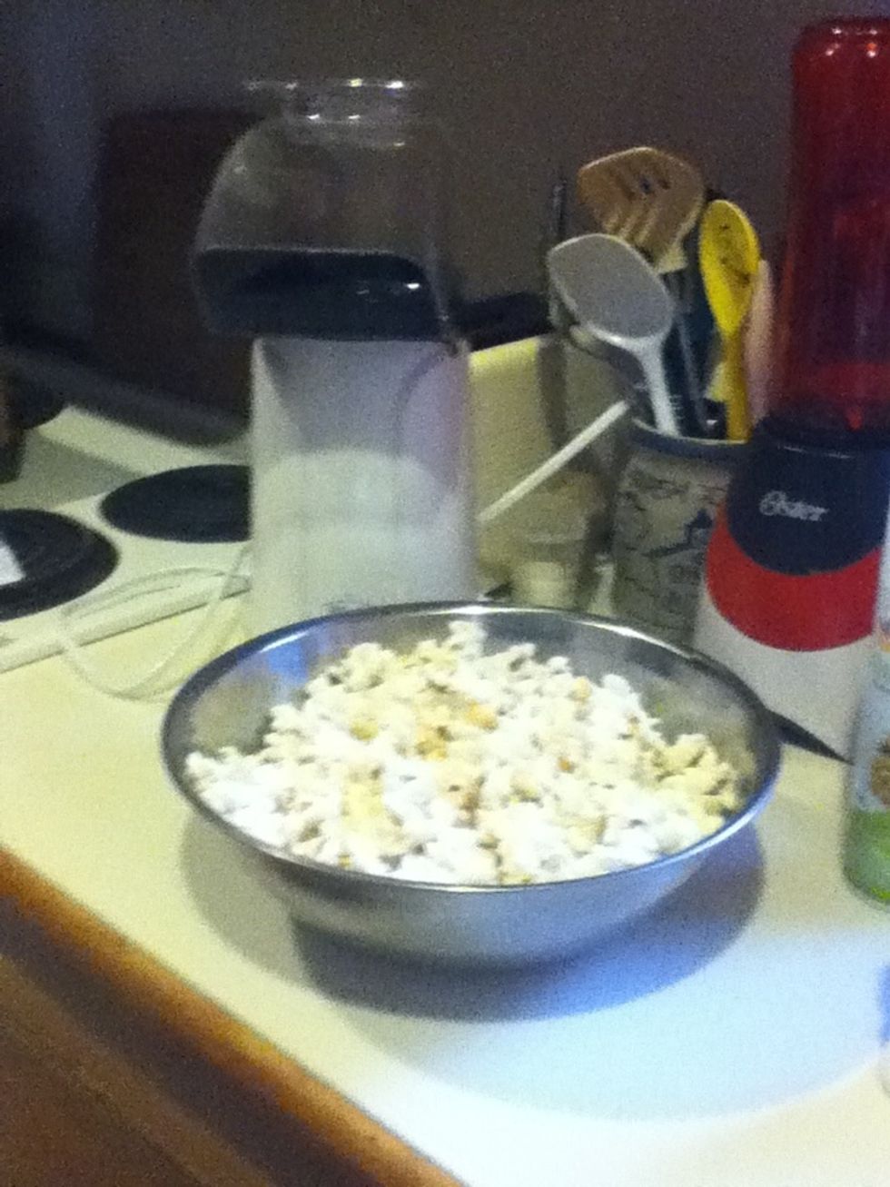 Pop the popcorn in a air popper