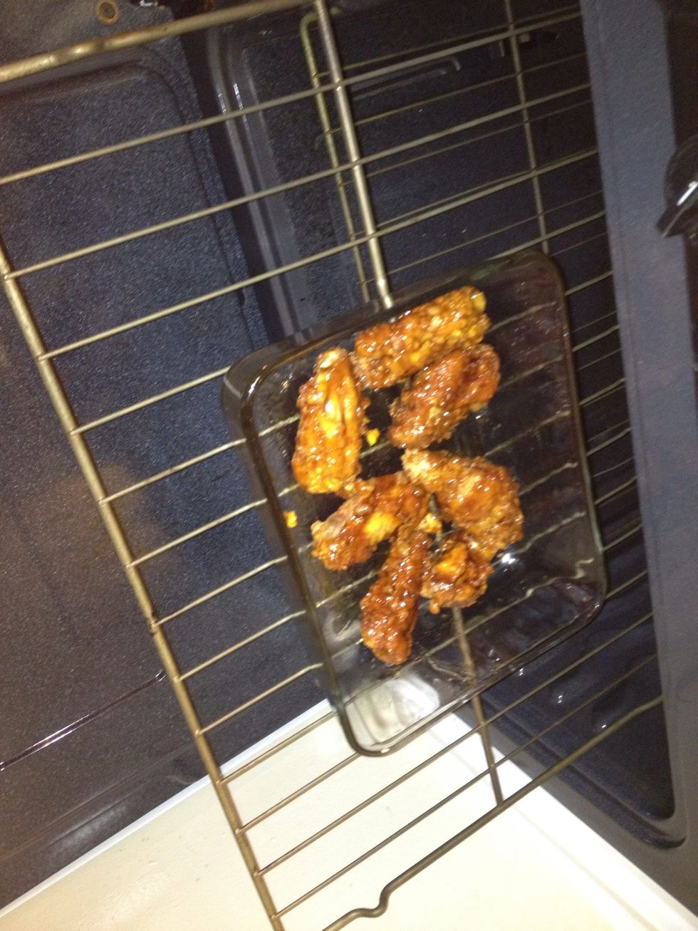 Pop them in the oven on 175 degrees until golden brown.