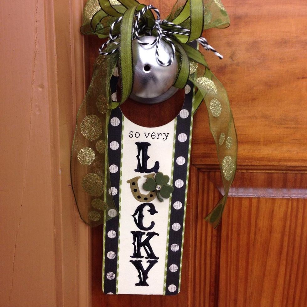Pop your hanger on a doorknob so everyone knows how lucky you are!
