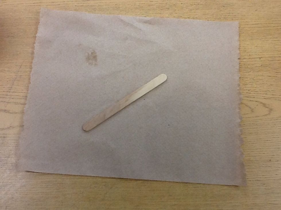 Popsicle stick and wipe