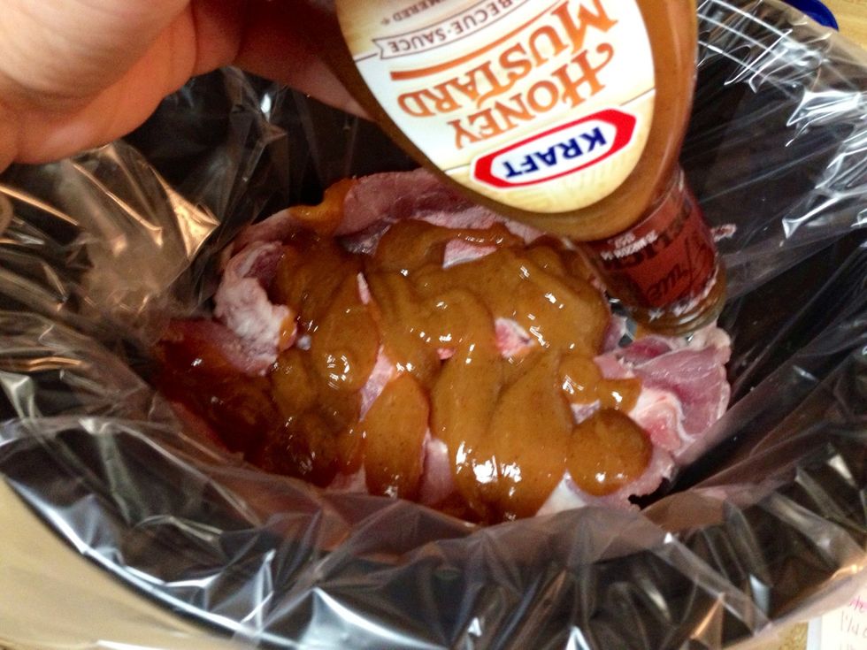 PORK CHOP DINNER (no recipe) Put 3-4 chops in the bottom of a crockpot. Pour BBQ sauce on them and spread it around to cover chops.