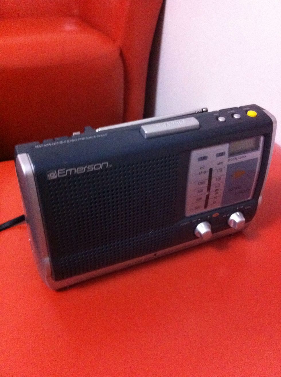 Portable weather radio and a flashlight. I didn't have one at hand when I made this guide but you definitely should. Excuse me while I smack myself a little and make a quick trip to Walgreens.