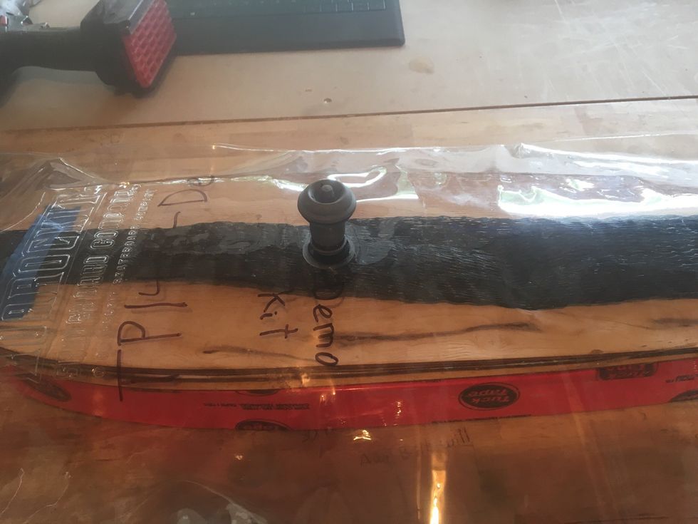 Position valve base on breather net.