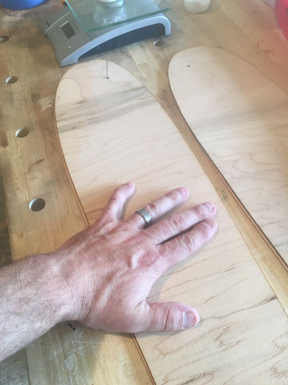 Position veneers and firmly press with hand.